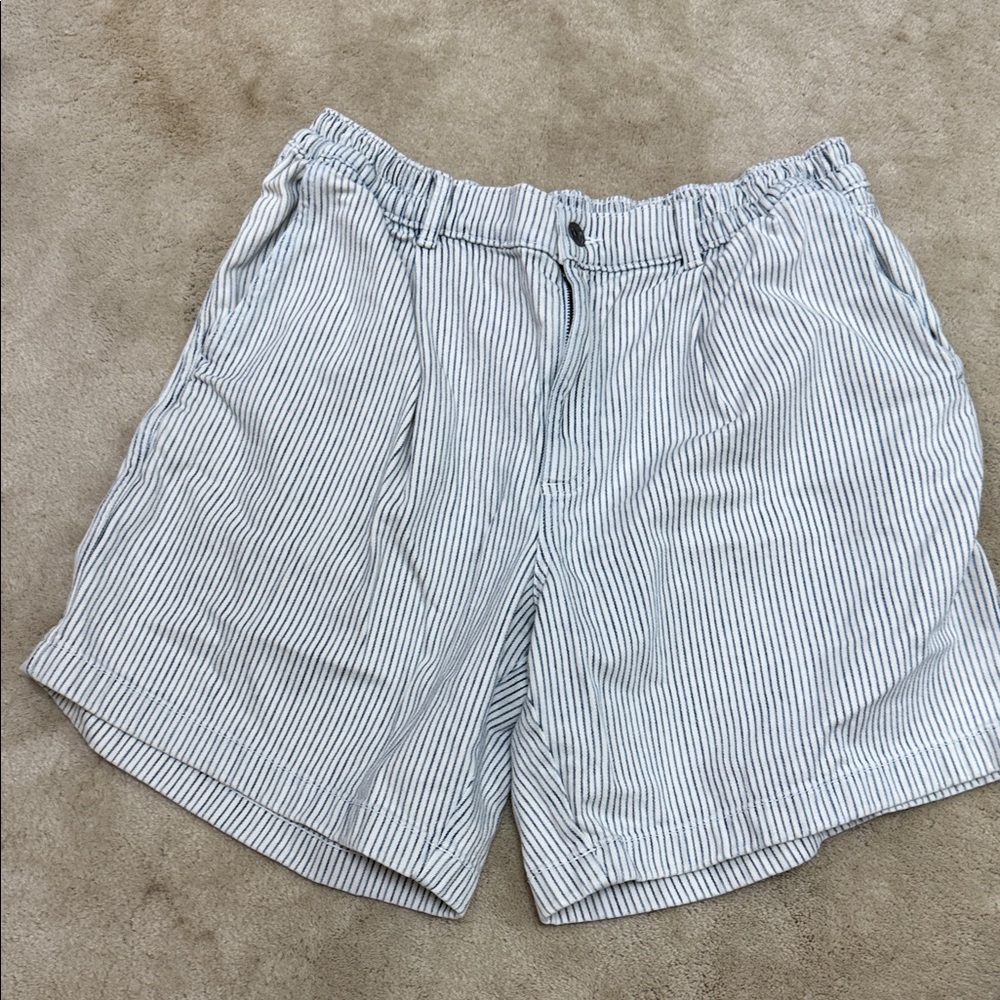 Aerie Striped Jean Shorts